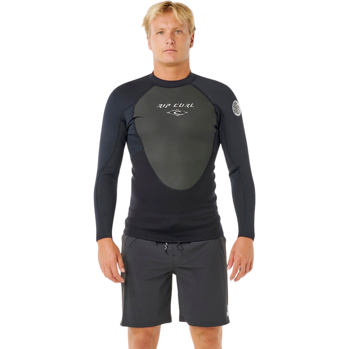 2026 Rip Curl Mens Omega 1.5mm Long Sleeve Jacket 12OMWJ - Black